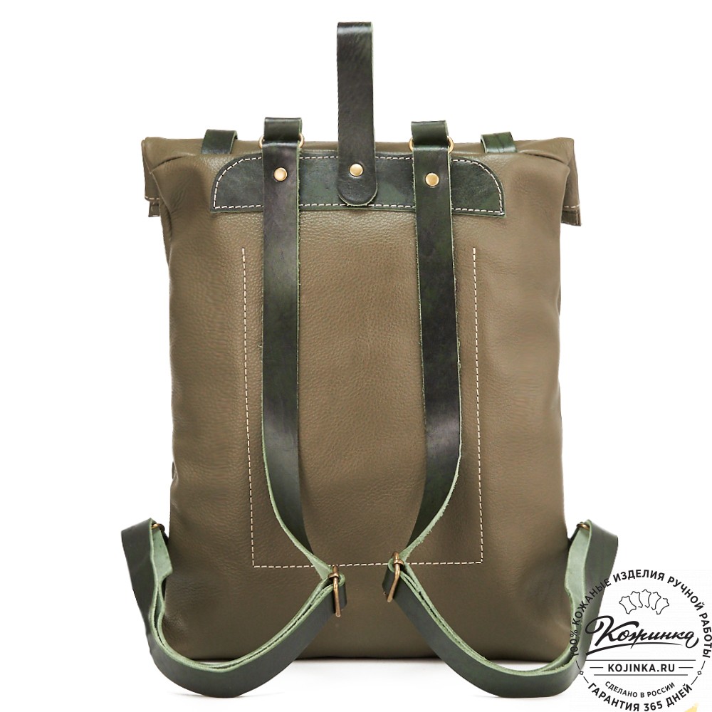 Кожаный рюкзак "Vogue New" (оливковый)